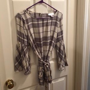 Plaid maternity top